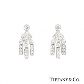 Tiffany & Co. Legacy Diamond Set Earrings in Platinum